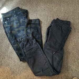 2 pairs joggers and camo